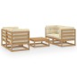 vidaXL 5-tlg. Garten-Lounge-Set mit Kissen Kiefer Massivholz vidaXL 5-tlg. Garten-Lounge-Set mit Kissen Kiefer Massivholz