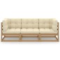 vidaXL 3-Sitzer-Gartensofa mit Kissen Kiefer Massivholz vidaXL 3-Sitzer-Gartensofa mit Kissen Kiefer Massivholz
