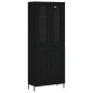 Highboard Schwarz 69,5x34x180 cm Holzwerkstoff Highboard Schwarz 69,5x34x180 cm Holzwerkstoff