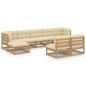 vidaXL 9-tlg Garten-Lounge-Set mit Kissen Honigbraun Massivholz Kiefer vidaXL 9-tlg Garten-Lounge-Set mit Kissen Honigbraun Massivholz Kiefer