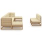 vidaXL 9-tlg Garten-Lounge-Set mit Kissen Honigbraun Massivholz Kiefer vidaXL 9-tlg Garten-Lounge-Set mit Kissen Honigbraun Massivholz Kiefer