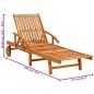 vidaXL Sonnenliegen 2 Stk. mit Auflagen Massivholz Akazie vidaXL Sonnenliegen 2 Stk. mit Auflagen Massivholz Akazie