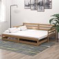 vidaXL Ausziehbares Tagesbett 2x(90x200) Honigbraun Massivholz Kiefer vidaXL Ausziehbares Tagesbett 2x(90x200) Honigbraun Massivholz Kiefer