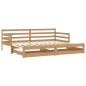 vidaXL Ausziehbares Tagesbett 2x(90x200) Honigbraun Massivholz Kiefer vidaXL Ausziehbares Tagesbett 2x(90x200) Honigbraun Massivholz Kiefer