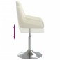 vidaXL Esszimmerstuhl Drehbar Creme Stoff vidaXL Esszimmerstuhl Drehbar Creme Stoff