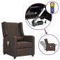 vidaXL Massagesessel mit Aufstehhilfe Braun Stoff vidaXL Massagesessel mit Aufstehhilfe Braun Stoff