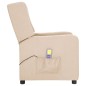 vidaXL Massagesessel mit Aufstehhilfe Creme Stoff vidaXL Massagesessel mit Aufstehhilfe Creme Stoff