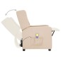 vidaXL Massagesessel mit Aufstehhilfe Creme Stoff vidaXL Massagesessel mit Aufstehhilfe Creme Stoff
