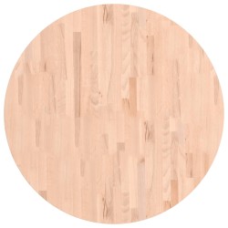 vidaXL Tischplatte Ø90x4 cm Rund Massivholz Buche