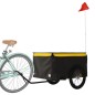 vidaXL Lastenanhänger für Fahrrad Schwarz und Gelb 45 kg Eisen vidaXL Lastenanhänger für Fahrrad Schwarz und Gelb 45 kg Eisen