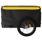vidaXL Lastenanhänger für Fahrrad Schwarz und Gelb 45 kg Eisen vidaXL Lastenanhänger für Fahrrad Schwarz und Gelb 45 kg Eisen