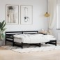 vidaXL Tagesbett Ausziehbar Schwarz 90x190 cm Massivholz Kiefer vidaXL Tagesbett Ausziehbar Schwarz 90x190 cm Massivholz Kiefer