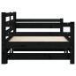 vidaXL Tagesbett Ausziehbar Schwarz 90x190 cm Massivholz Kiefer vidaXL Tagesbett Ausziehbar Schwarz 90x190 cm Massivholz Kiefer
