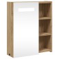 vidaXL Spiegelschrank mit LED-Beleuchtung Eichenoptik 45x13x52 cm vidaXL Spiegelschrank mit LED-Beleuchtung Eichenoptik 45x13x52 cm