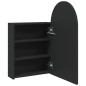 vidaXL Spiegelschrank mit LED-Beleuchtung Gewölbt Schwarz 42x13x70 cm vidaXL Spiegelschrank mit LED-Beleuchtung Gewölbt Schwarz 42x13x70 cm