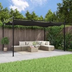 vidaXL Pergola mit Schiebedach Anthrazit 395x292x230 cm