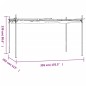 vidaXL Pergola mit Schiebedach Anthrazit 395x292x230 cm vidaXL Pergola mit Schiebedach Anthrazit 395x292x230 cm