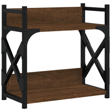 vidaXL Druckerständer 2 Ablagen Braun Eichen-Optik 40x20x40 cm