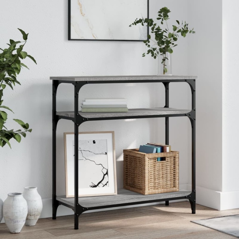 vidaXL Konsolentisch Grau Sonoma 75x29x75 cm Holzwerkstoff vidaXL Konsolentisch Grau Sonoma 75x29x75 cm Holzwerkstoff