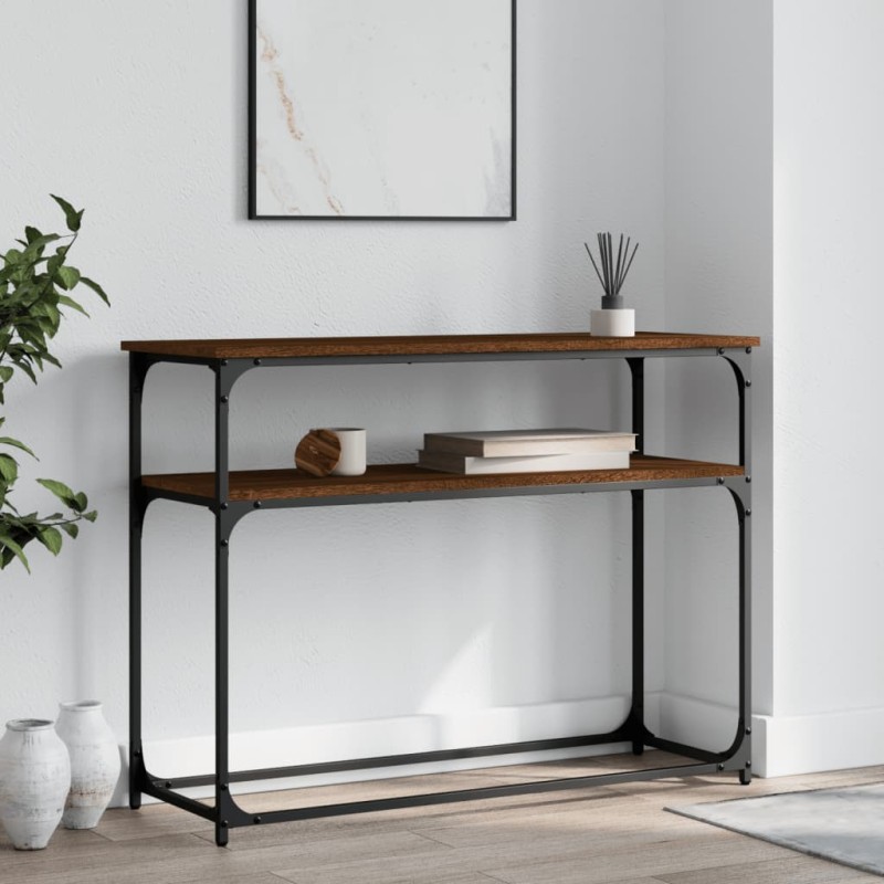 vidaXL Konsolentisch Braun Eichen-Optik 100x35,5x75 cm Holzwerkstoff vidaXL Konsolentisch Braun Eichen-Optik 100x35,5x75 cm Holzwerkstoff