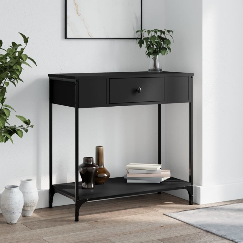vidaXL Konsolentisch Schwarz 75x34,5x75 cm Holzwerkstoff vidaXL Konsolentisch Schwarz 75x34,5x75 cm Holzwerkstoff