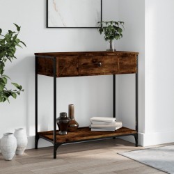 vidaXL Konsolentisch Räuchereiche 75x34,5x75 cm Holzwerkstoff