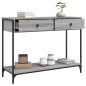 vidaXL Konsolentisch Grau Sonoma 100x34,5x75 cm Holzwerkstoff vidaXL Konsolentisch Grau Sonoma 100x34,5x75 cm Holzwerkstoff
