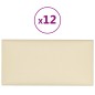 vidaXL Wandpaneele 12 Stk. Creme 60x30 cm Kunstleder 2,16 m vidaXL Wandpaneele 12 Stk. Creme 60x30 cm Kunstleder 2,16 m