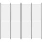 vidaXL 4-tlg. Paravent Weiß 200x180 cm Stoff vidaXL 4-tlg. Paravent Weiß 200x180 cm Stoff