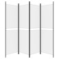 vidaXL 4-tlg. Paravent Weiß 200x180 cm Stoff vidaXL 4-tlg. Paravent Weiß 200x180 cm Stoff