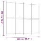 vidaXL 4-tlg. Paravent Weiß 200x180 cm Stoff vidaXL 4-tlg. Paravent Weiß 200x180 cm Stoff