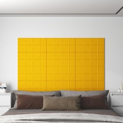 vidaXL Wandpaneele 12 Stk. Gelb 60x30 cm Samt 2,16 m²