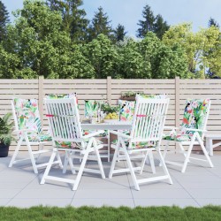 vidaXL Gartenstuhlauflagen für Hochlehner 6 Stk. Mehrfarbig 120x50x7cm