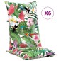 vidaXL Gartenstuhlauflagen für Hochlehner 6 Stk. Mehrfarbig 120x50x7cm vidaXL Gartenstuhlauflagen für Hochlehner 6 Stk. Mehrfarbig 120x50x7cm