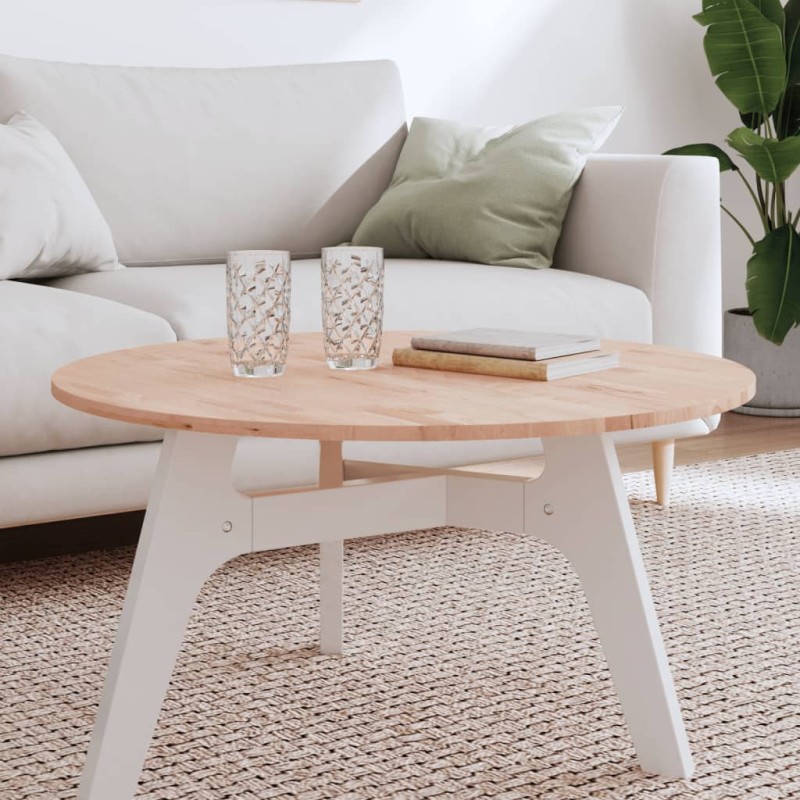 vidaXL Tischplatte Ø80x1,5 cm Rund Massivholz Buche vidaXL Tischplatte Ø80x1,5 cm Rund Massivholz Buche