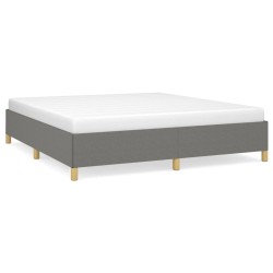 vidaXL Bettgestell ohne Matratze Dunkelgrau 160x200 cm Stoff