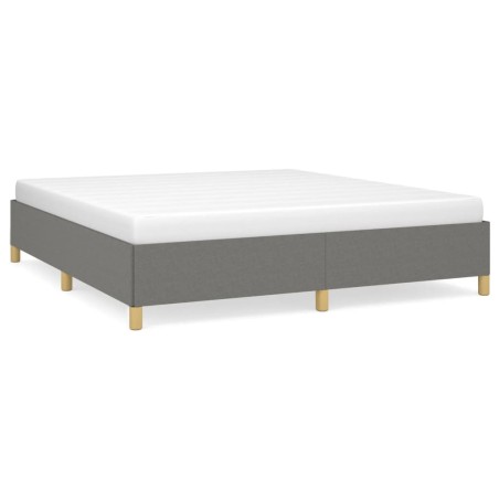 vidaXL Bettgestell ohne Matratze Dunkelgrau 160x200 cm Stoff