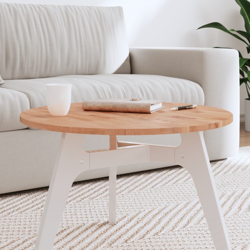 vidaXL Tischplatte Ø60x1,5 cm Rund Massivholz Buche vidaXL Tischplatte Ø60x1,5 cm Rund Massivholz Buche