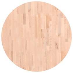 vidaXL Tischplatte Ø80x2,5 cm Rund Massivholz Buche