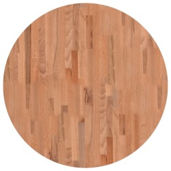 vidaXL Tischplatte Ø80x2,5 cm Rund Massivholz Buche