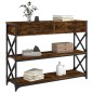vidaXL Konsolentisch Räuchereiche 100x28x75 cm Holzwerkstoff vidaXL Konsolentisch Räuchereiche 100x28x75 cm Holzwerkstoff