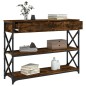 vidaXL Konsolentisch Räuchereiche 100x28x75 cm Holzwerkstoff vidaXL Konsolentisch Räuchereiche 100x28x75 cm Holzwerkstoff