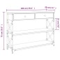 vidaXL Konsolentisch Räuchereiche 100x28x75 cm Holzwerkstoff vidaXL Konsolentisch Räuchereiche 100x28x75 cm Holzwerkstoff