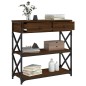 vidaXL Konsolentisch Braun Eichen-Optik 75x28x75 cm Holzwerkstoff vidaXL Konsolentisch Braun Eichen-Optik 75x28x75 cm Holzwerkstoff