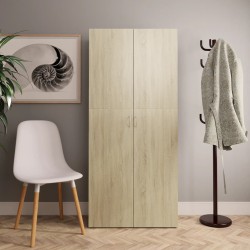 vidaXL Schuhschrank Sonoma-Eiche 80x35,5x180 cm Holzwerkstoff