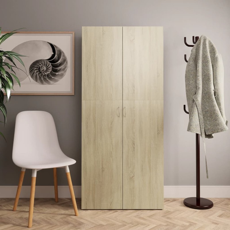 vidaXL Schuhschrank Sonoma-Eiche 80x35,5x180 cm Holzwerkstoff vidaXL Schuhschrank Sonoma-Eiche 80x35,5x180 cm Holzwerkstoff