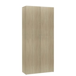 vidaXL Schuhschrank Sonoma-Eiche 80x35,5x180 cm Holzwerkstoff