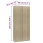 vidaXL Schuhschrank Sonoma-Eiche 80x35,5x180 cm Holzwerkstoff vidaXL Schuhschrank Sonoma-Eiche 80x35,5x180 cm Holzwerkstoff
