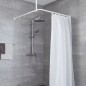 Kleine Wolke Universal-Duschvorhangstange 3 Größen Weiß Kleine Wolke Universal-Duschvorhangstange 3 Größen Weiß