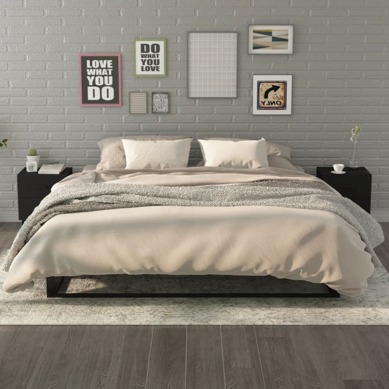vidaXL Nachttische 2 Stk. Schwarz 40x35x47,5 cm vidaXL Nachttische 2 Stk. Schwarz 40x35x47,5 cm